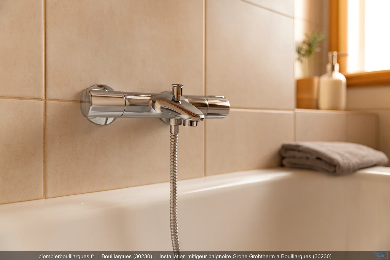 Installation mitigeur baignoire Grohe Grohtherm a Bouillargues (30230)