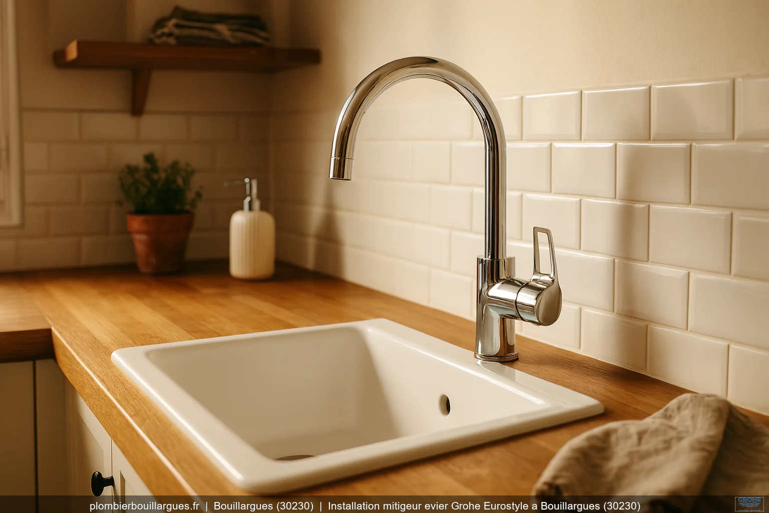 Installation mitigeur evier Grohe Eurostyle a Bouillargues (30230)